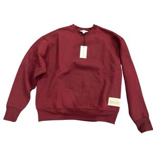 NWT WeWoreWhat Deep Red Crewneck Sweatshirt